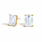 Emerald Cut Lab Grown Diamond Stud Earrings