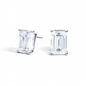 Emerald Cut Lab Grown Diamond Stud Earrings