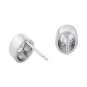 Lab Grown Oval Diamond Bezel Stud Earrings (3/4 ctw) - Iris + Mill