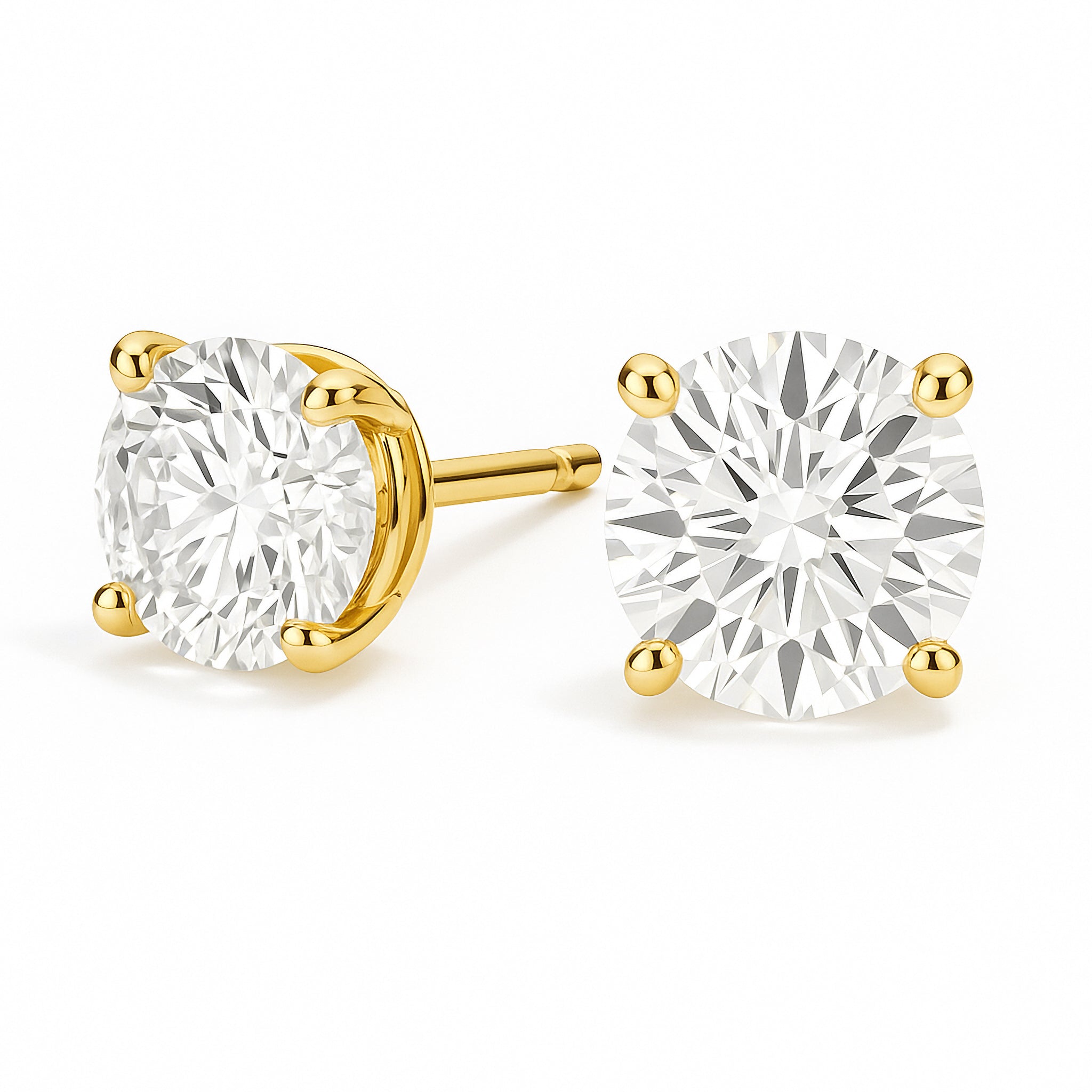 Lab Grown Round Diamond Stud Earrings - Iris + Mill