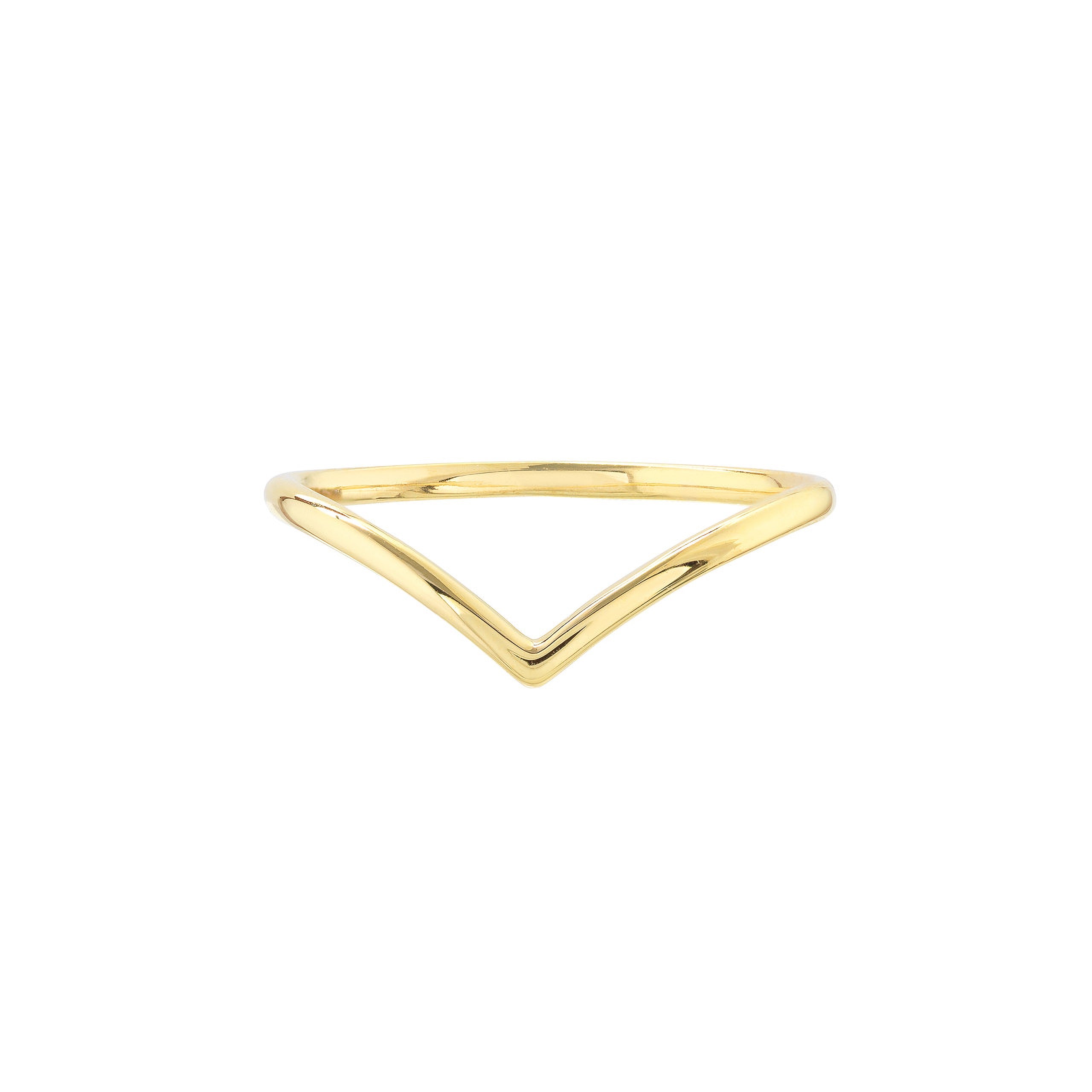 Petite Chevron Stackable Ring - Iris + Mill