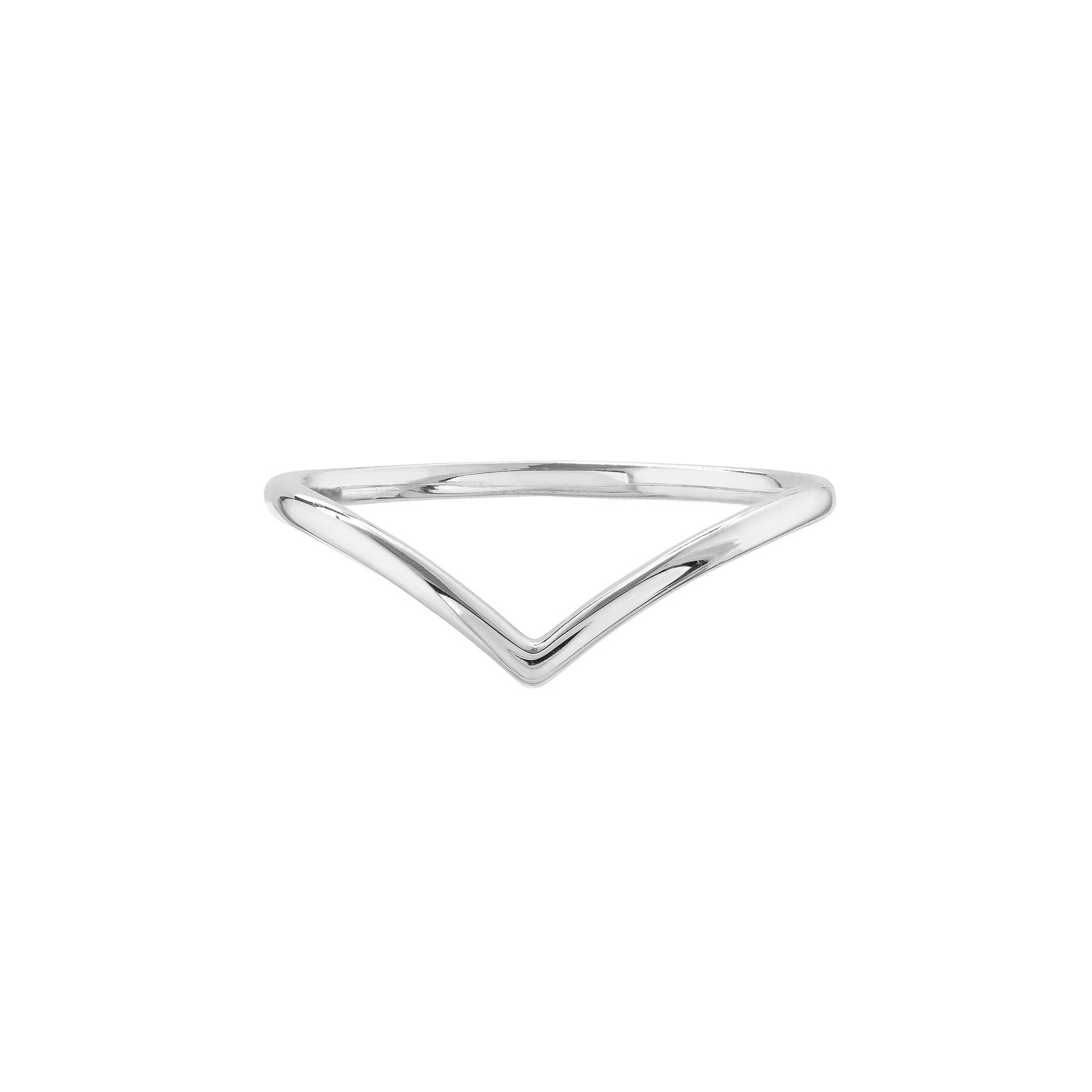 Petite Chevron Stackable Ring - Iris + Mill