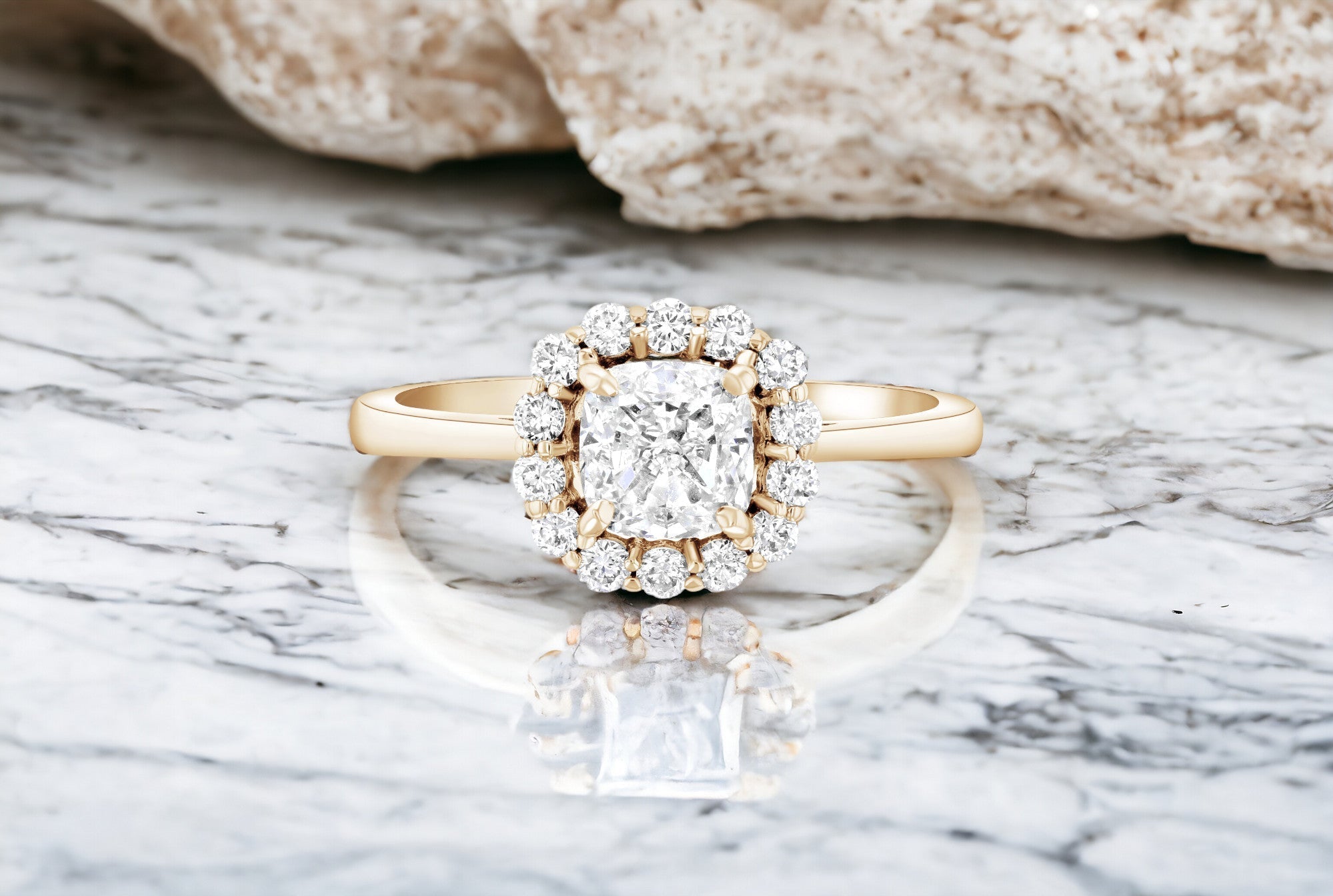 Halo Engagement Rings - Iris + Mill