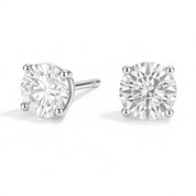 Lab Grown Round Diamond Stud Earrings