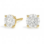 Lab Grown Round Diamond Stud Earrings