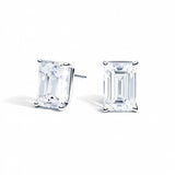 Emerald Cut Lab Grown Diamond Stud Earrings