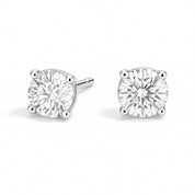 Round Natural Diamond Stud Earrings