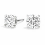 Lab Grown Round Diamond Stud Earrings