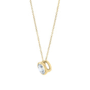 Solitaire Bezel Lab Grown Diamond Pendant Necklace (1 ct.)