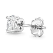 Round Natural Diamond Stud Earrings