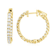 Inside Out Pavé Diamond Hoop Earrings