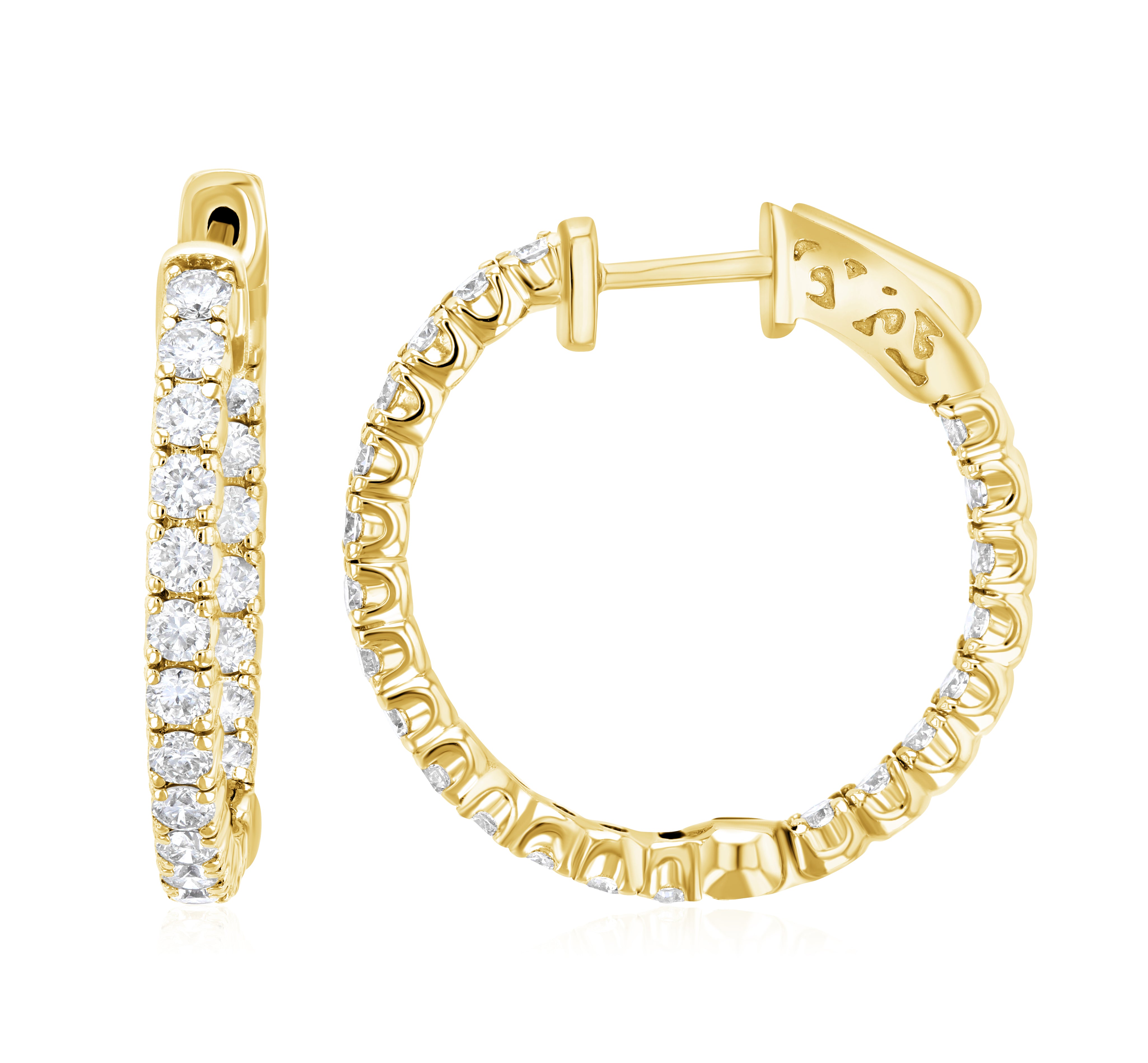Inside Out Pavé Diamond Hoop Earrings