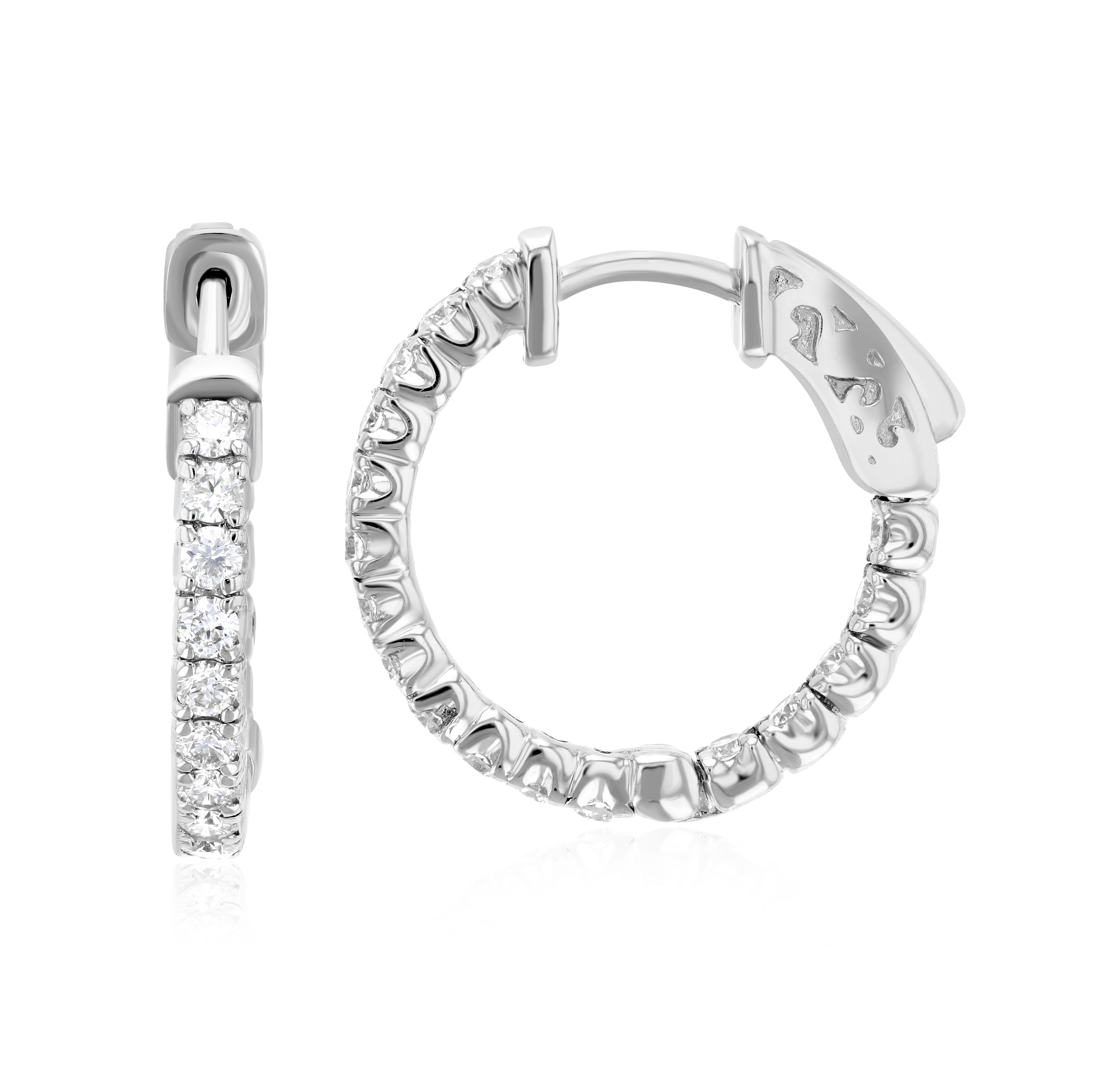 Inside Out Pavé Diamond Hoop Earrings