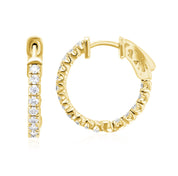 Inside Out Pavé Diamond Hoop Earrings