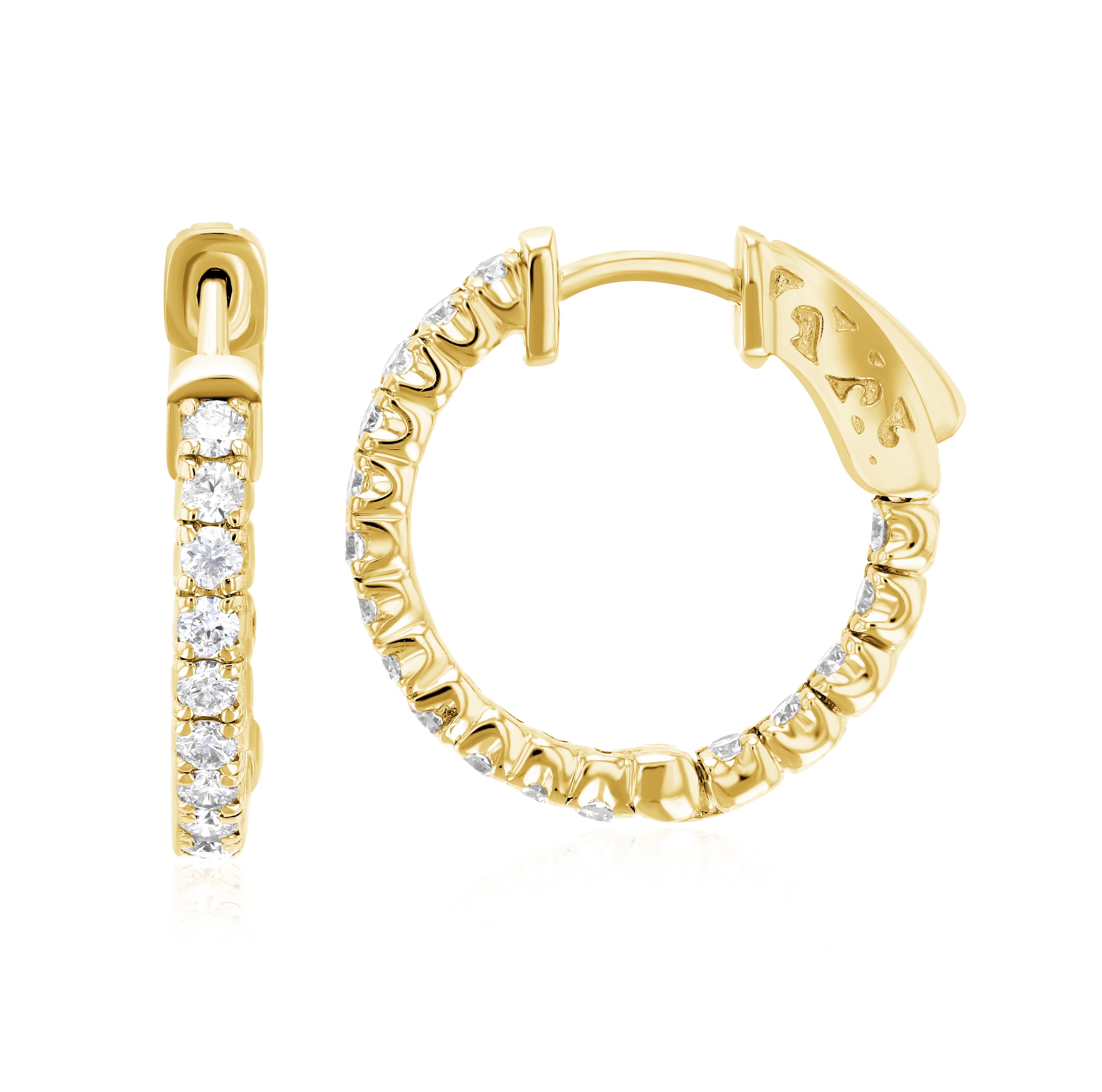 Inside Out Pavé Diamond Hoop Earrings
