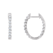 Inside Out Diamond Hoop Earrings