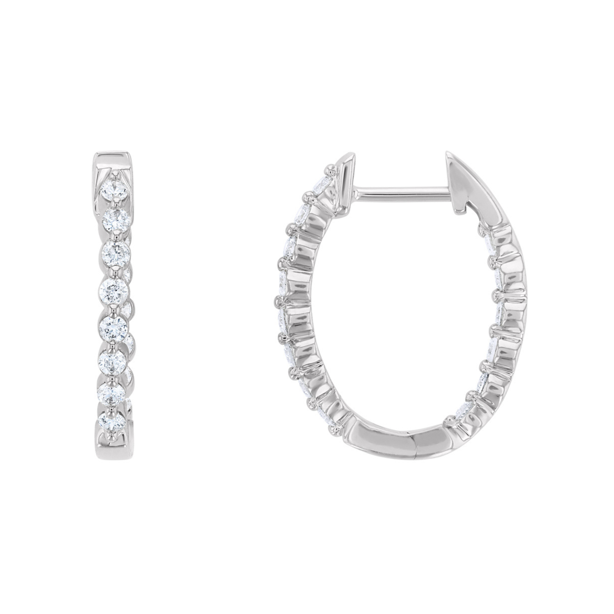 Inside Out Diamond Hoop Earrings