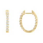 Inside Out Diamond Hoop Earrings