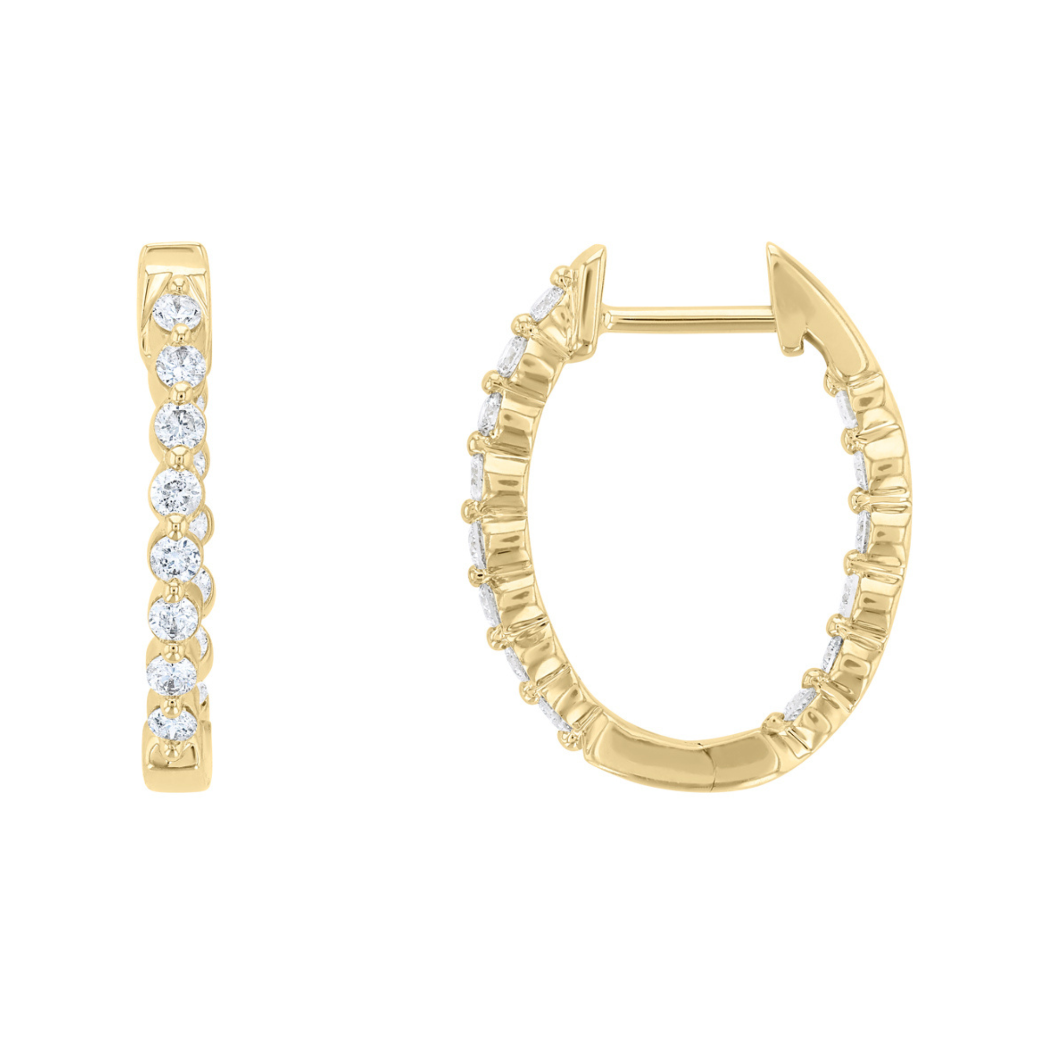 Inside Out Diamond Hoop Earrings