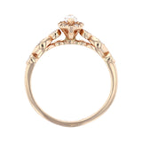 Marquise Diamond Halo Engagement Ring in 14k Rose Gold