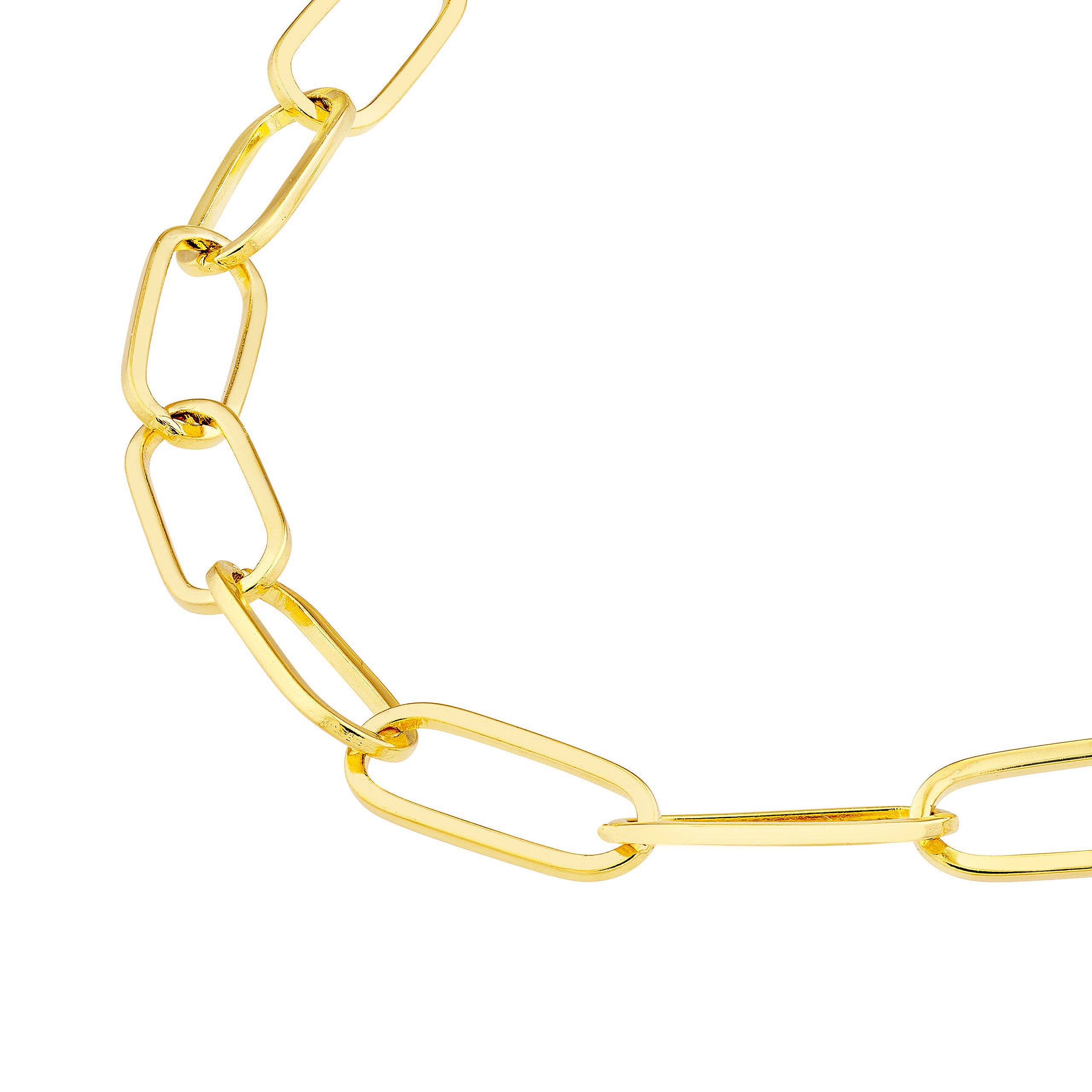 Gold Paperclip Chain Necklace (3mm)