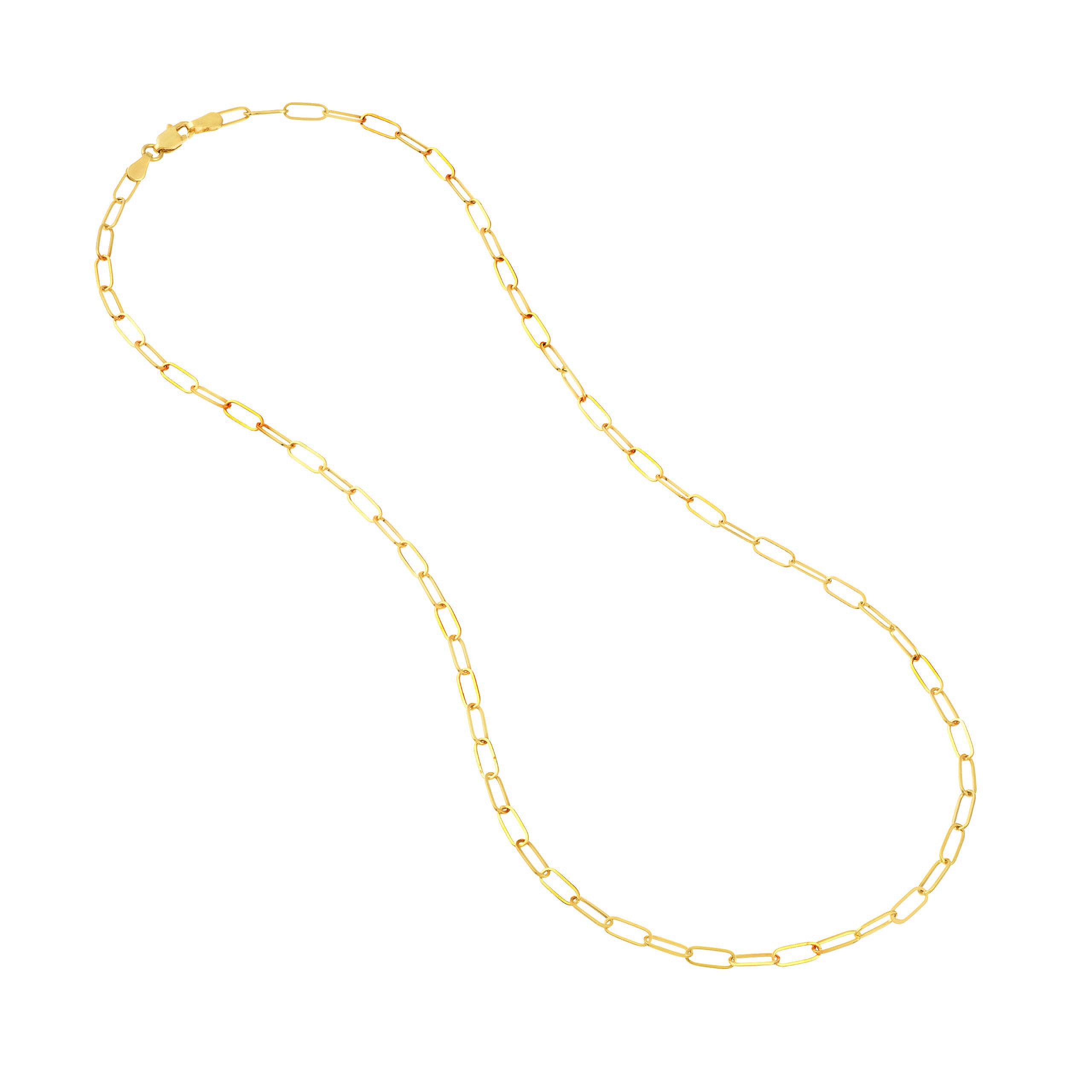Gold Paperclip Chain Necklace (3mm)