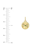 Round Radiant Emerald Pendant