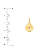 Round Radiant Ruby Pendant