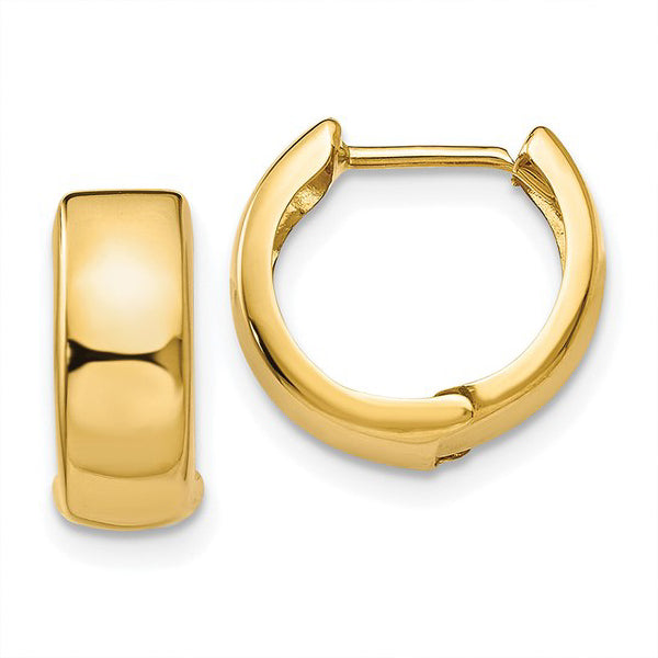 Huggie Earrings in 14k Yellow Gold (5x12mm)