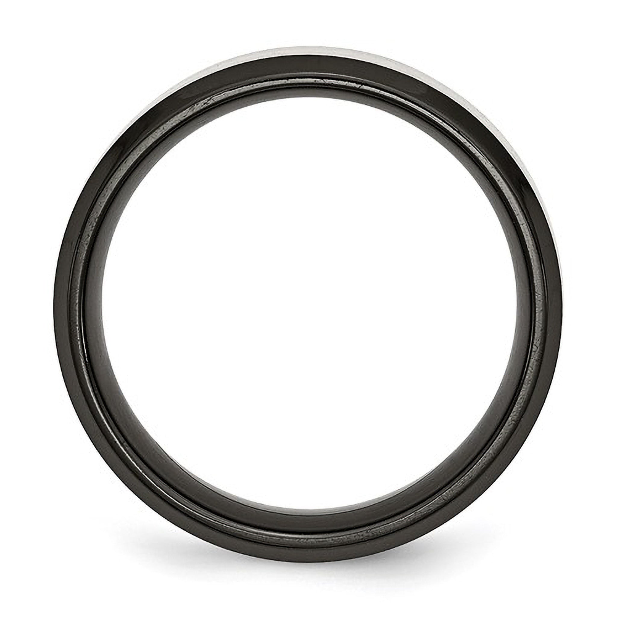 Black and Grey Brushed Titanium 8mm Men's Wedding Band Comfort Fit
