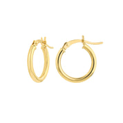 Thin Gold Hoop Earrings (2mm)