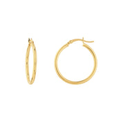 Thin Gold Hoop Earrings (2mm)