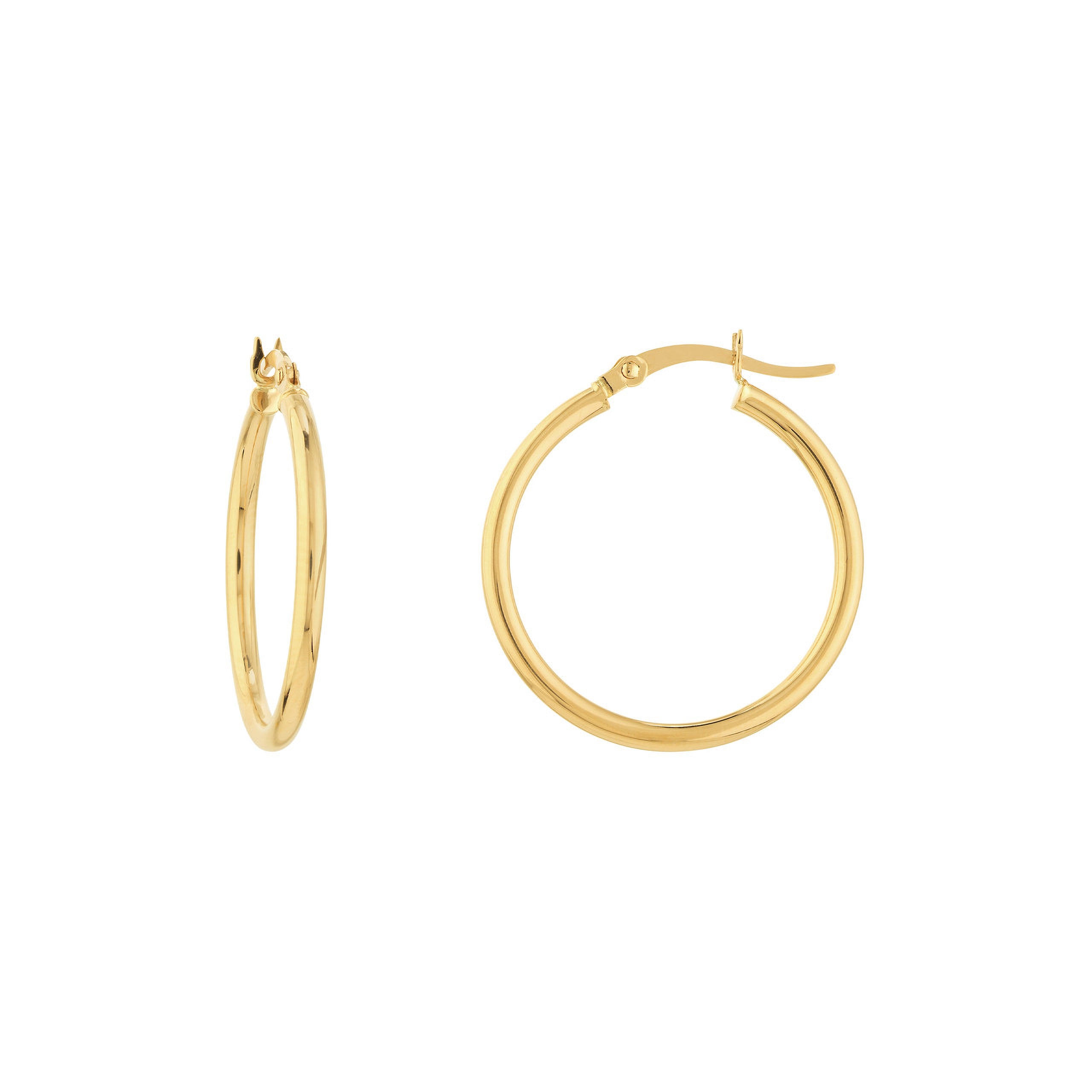 Thin Gold Hoop Earrings (2mm)