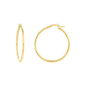 Thin Gold Hoop Earrings (2mm)
