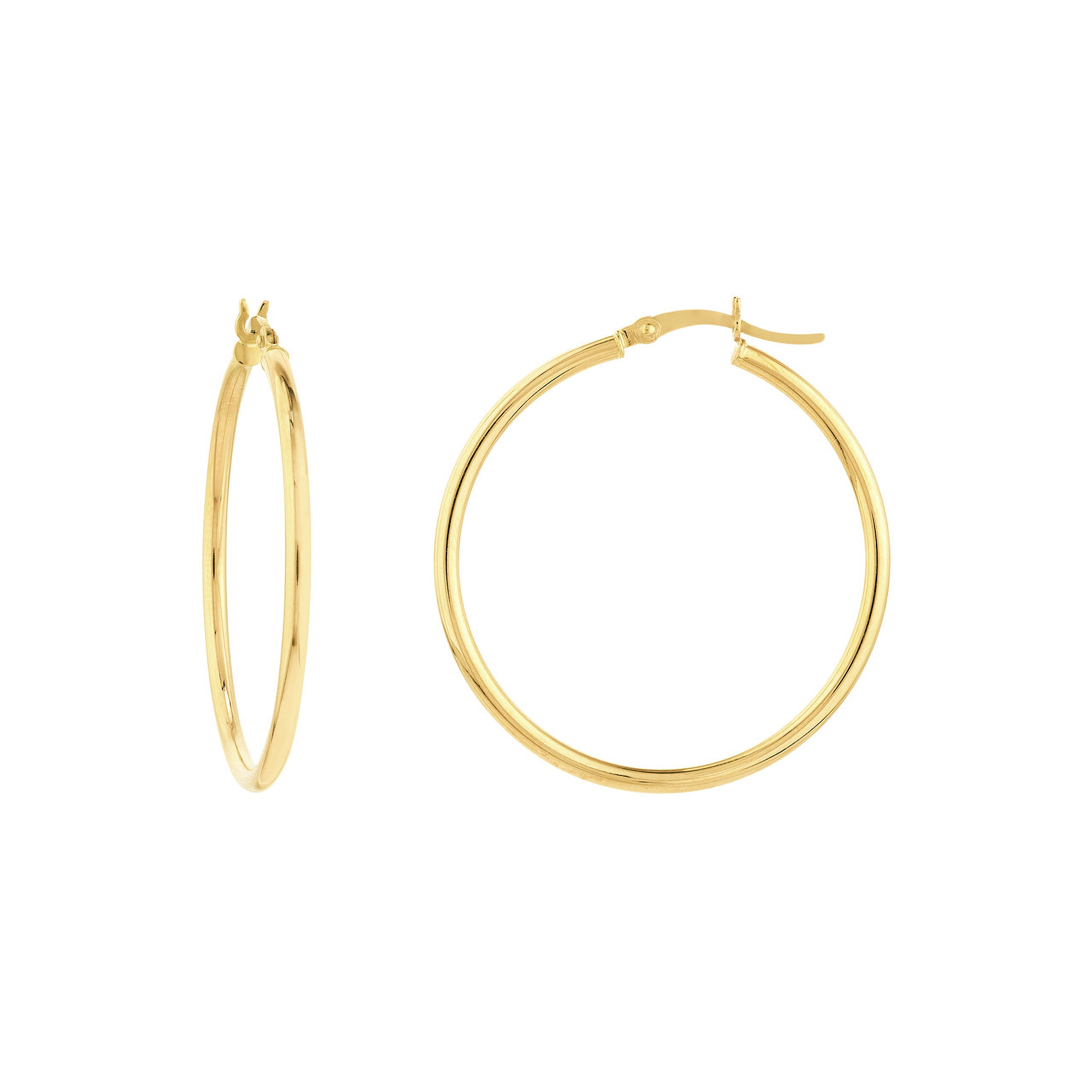Thin Gold Hoop Earrings (2mm)
