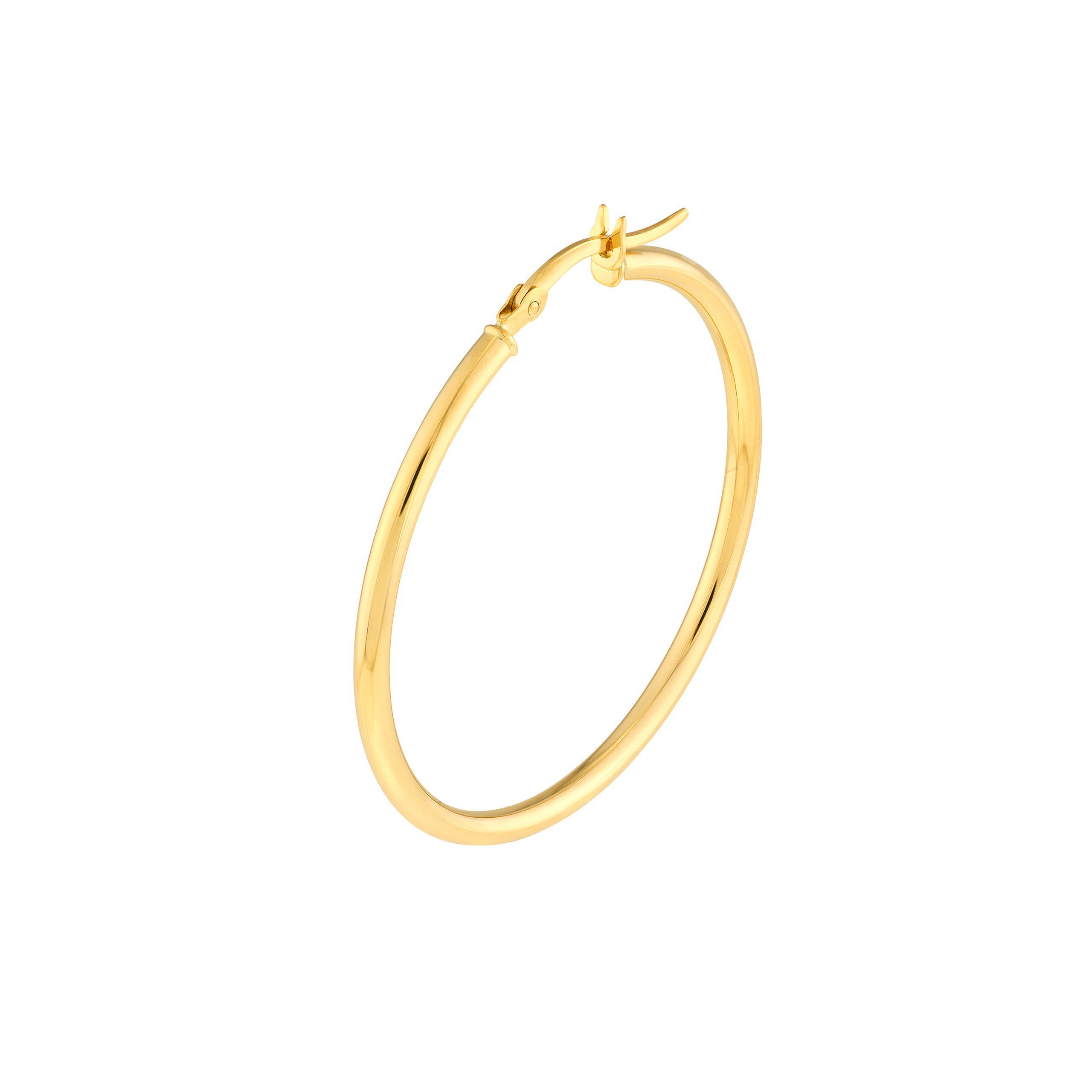 Thin Gold Hoop Earrings (2mm)