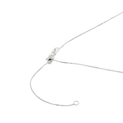 Floating Diamond Cross Necklace in 14K White Gold