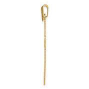 Straight Edge Cross Pendant in 14K Yellow Gold