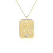 Aries Zodiac Diamond Constellation Pendant Necklace