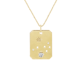 Aries Zodiac Diamond Constellation Pendant Necklace