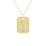 Aries Zodiac Diamond Constellation Pendant Necklace