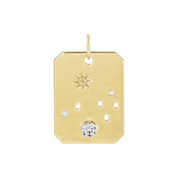 Aries Zodiac Diamond Constellation Pendant Necklace