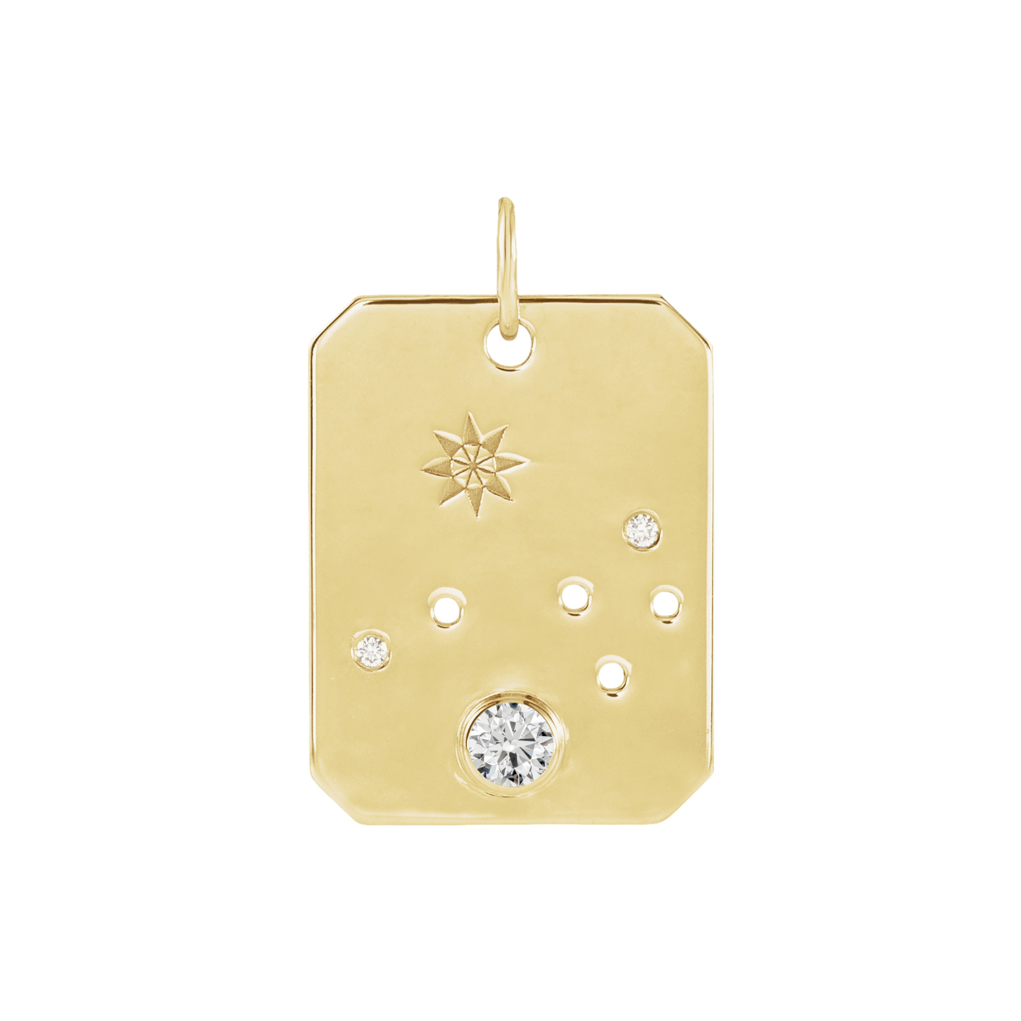 Aries Zodiac Diamond Constellation Pendant Necklace