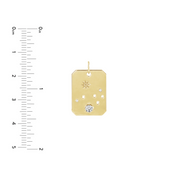 Aries Zodiac Diamond Constellation Pendant Necklace