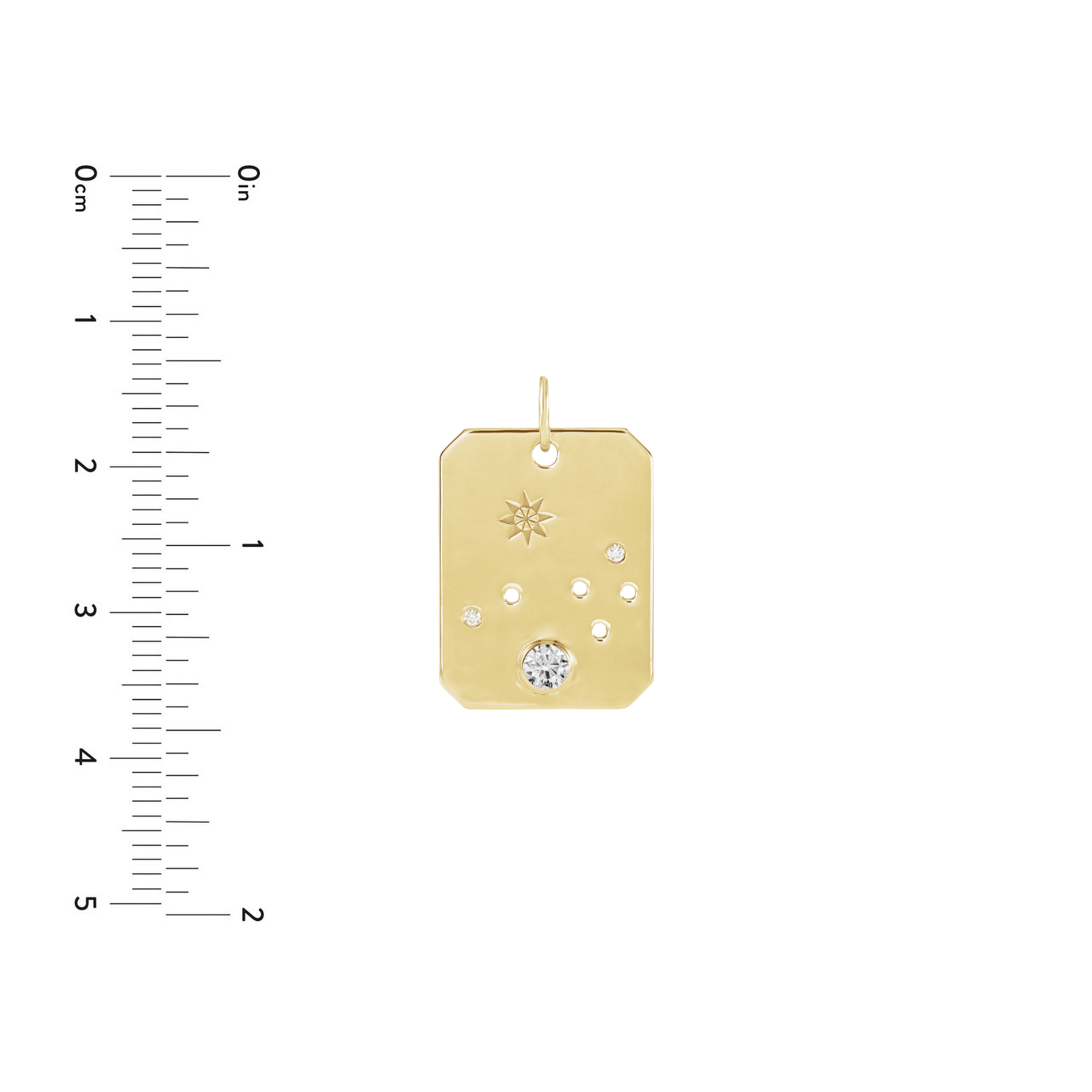 Aries Zodiac Diamond Constellation Pendant Necklace