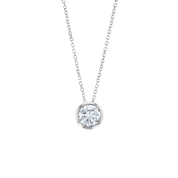 Solitaire Bezel Lab Grown Diamond Pendant Necklace (1 ct.)
