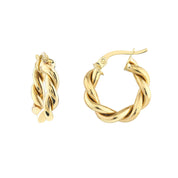 Braided Double Tube Huggie Hoops