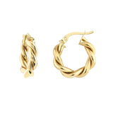 Braided Double Tube Huggie Hoops
