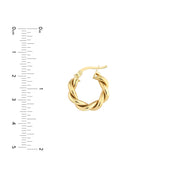 Braided Double Tube Huggie Hoops - Iris + Mill