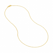 Delicate 14K gold chain necklace with lobster clasp, perfect for everyday wear or layering with fine jewelry.